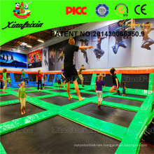 China Cheap Commercial Indoor Trampline with Angled Enclosure